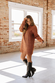 Ashley Cable Knit Sweater Dress | S-2XL