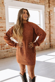 Ashley Cable Knit Sweater Dress | S-2XL