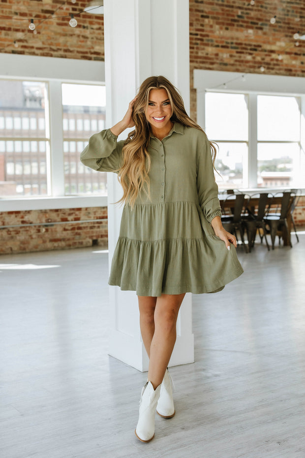 Thompson Pleated Shirt Dress | S-XL | PRE ORDER