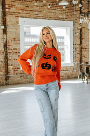 SALE - Jack-O-Lantern Sweater | Size Small