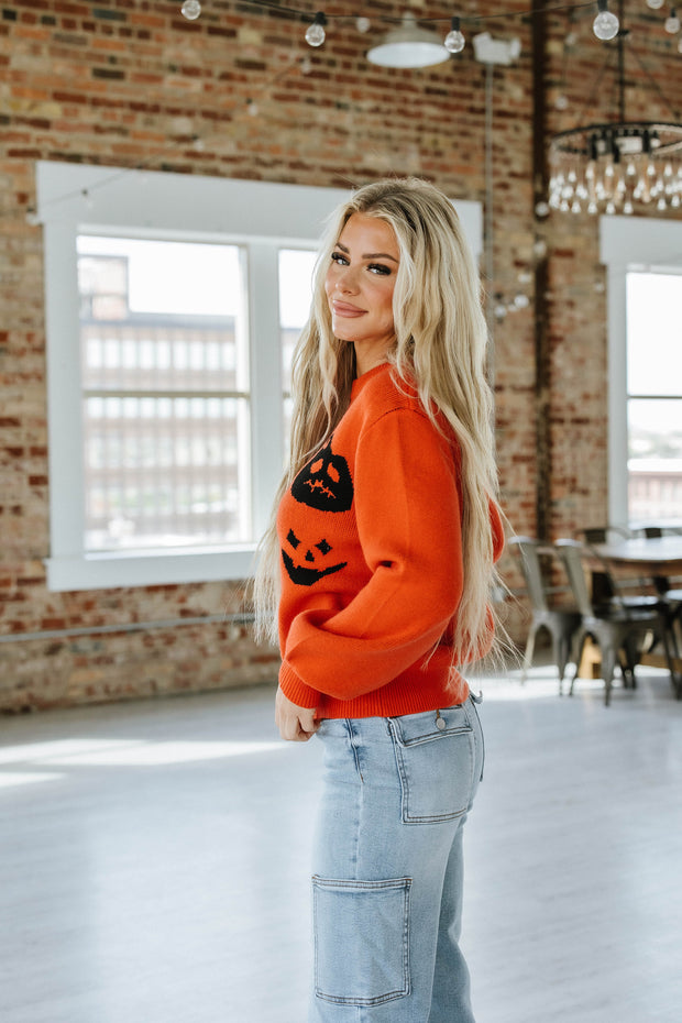 SALE - Jack-O-Lantern Sweater | Size Small