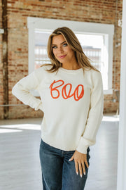 Halloween Boo Drop Shoulder Sweater | S-2XL | PRE ORDER