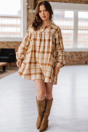 SALE - Higley Plaid Babydoll Mini Dress | Size Small