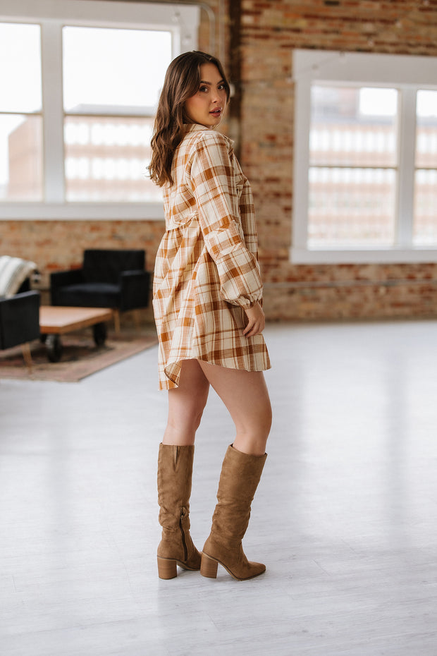 Higley Plaid Babydoll Mini Dress | S-XL | PRE ORDER