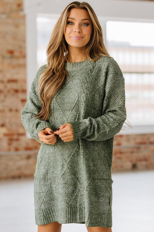 Ashley Cable Knit Sweater Dress | S-2XL