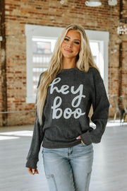 Hey Boo Graphic Halloween Sweatshirt | S-2XL | PRE ORDER