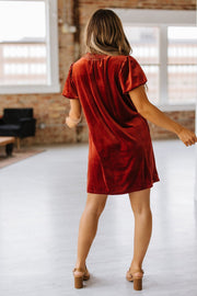 Bryson Velvet Smocked Mini Dress | S-XL