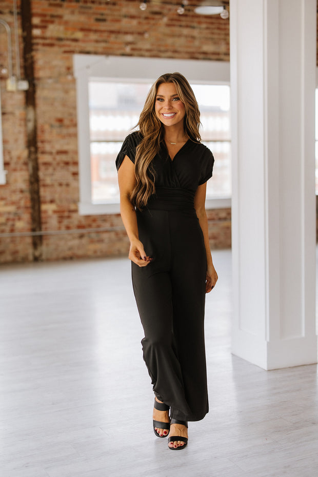 Ian V-Neck Wide Leg Jumpsuit | S-XL