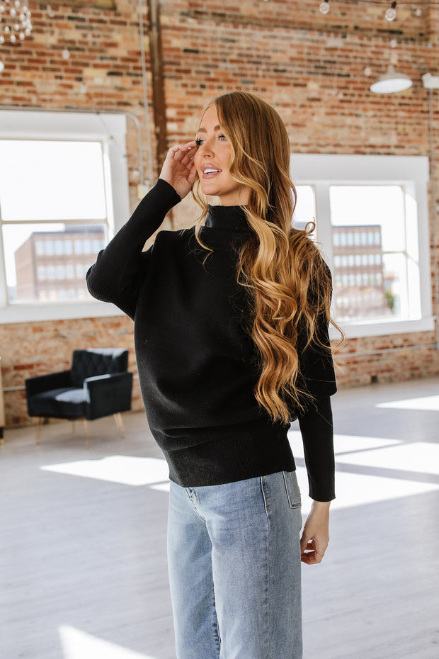 Trevin Dolman Sleeve Mock Neck Sweater