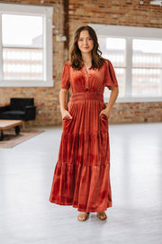 Gracie Velvet Tiered Maxi Dress | S-XL | PRE ORDER