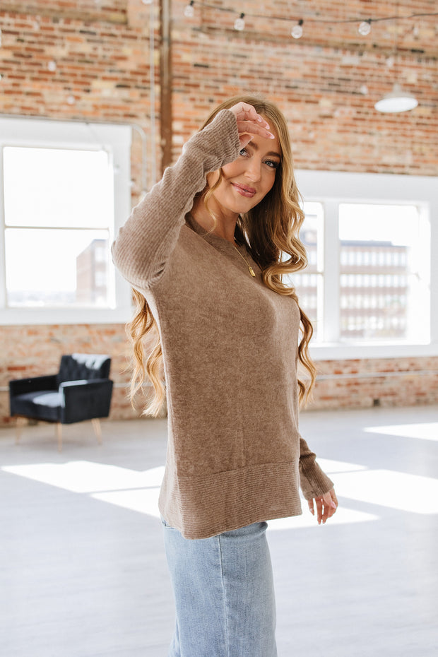 Alaina Brushed Dolman Sleeve Sweater | S-XL