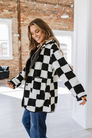 Gina Checkered Fleece Jacket