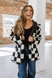 Gina Checkered Fleece Jacket