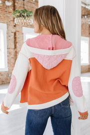 Felisha Quilted Patchwork Hooded Jacket