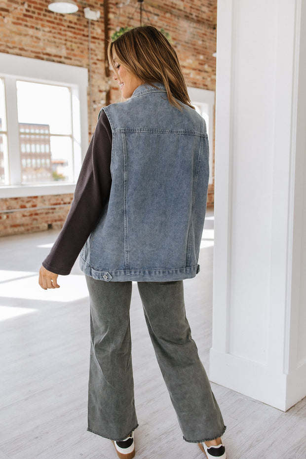 Mayci Loose Denim Vest