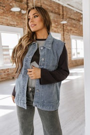 Mayci Loose Denim Vest