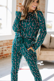 Candy Cane Holiday Lounge Set | S-XL