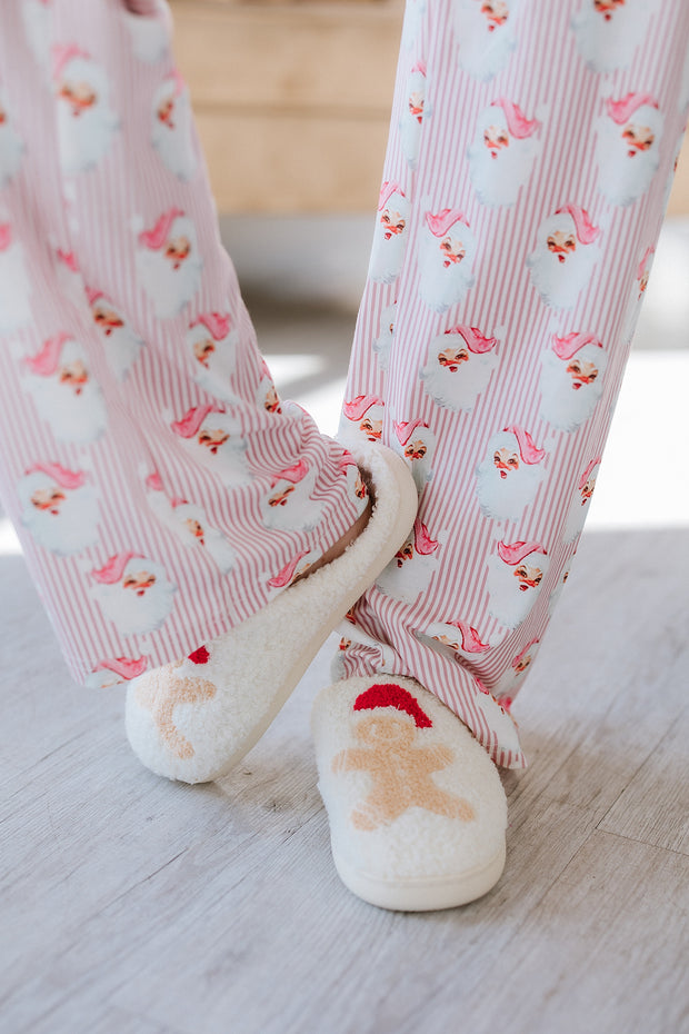 Gingerbread Man Plush Slippers