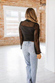 Bali Mesh Lantern Sleeve Top | S-XL