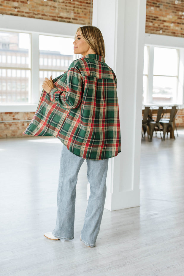 Rylan Oversized Flannel Top | S-XL