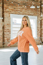 Ribbed Pumpkin Spice Graphic Sweatshirt | S-XL