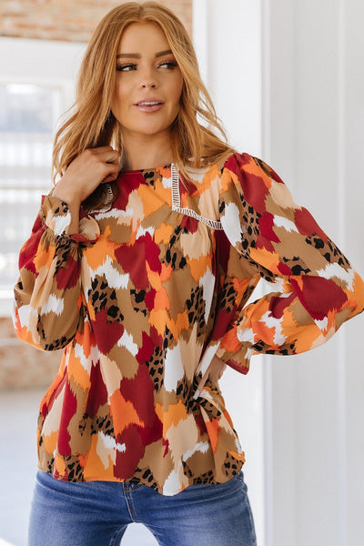 Multicolor Puff Sleeve Blouse | S-2XL | PRE ORDER