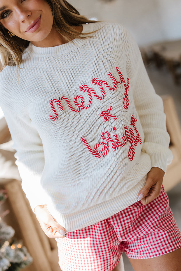 Candy Cane Merry & Bright Sweater | S-XL | PRE ORDER