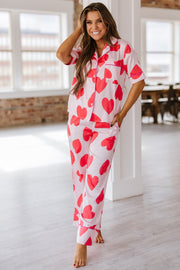 Valentine Heart Short Sleeve Shirt Pajama Set | S-XL | PRE ORDER