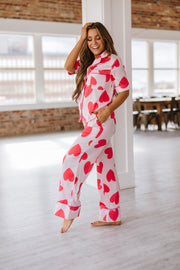 Valentine Heart Short Sleeve Shirt Pajama Set | S-XL | PRE ORDER