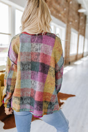 Zaylee Brushed Checkered Jacket | S-2XL