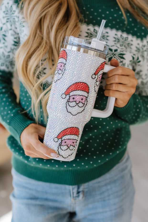 Rhinestone Santa Christmas Cup | PRE ORDER