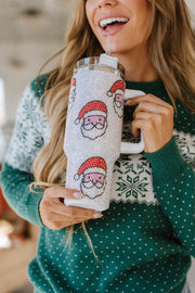 Rhinestone Santa Christmas Cup | PRE ORDER