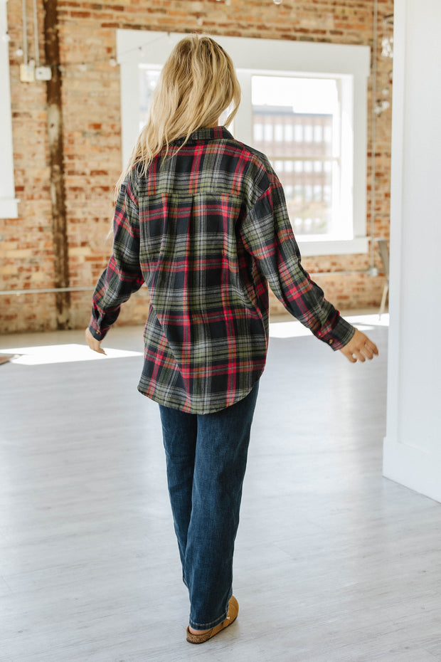 Rylan Oversized Flannel Top | S-XL