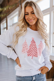 Pink Christmas Tree Sweatshirt | S-2XL