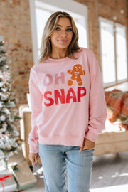 Oh Snap Gingerbread Man Graphic Sweatshirt | S-2XL | PRE ORDER