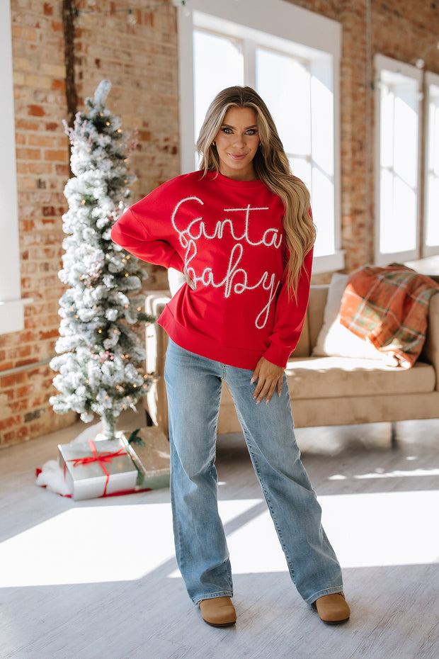 Tinsel Santa Baby Graphic Sweatshirt | S-2XL