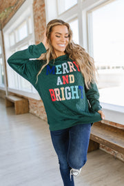 Merry & Bright Quilted Sweatshirt | S-3XL