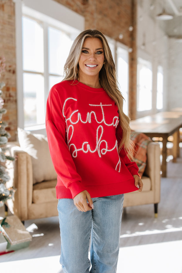 Tinsel Santa Baby Graphic Sweatshirt | S-2XL