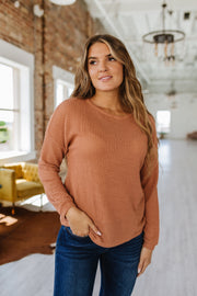 Ellianna Waffle Knit Drop Shoulder Top | S-2XL | PRE ORDER