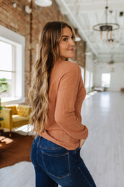 Ellianna Waffle Knit Drop Shoulder Top | S-2XL | PRE ORDER