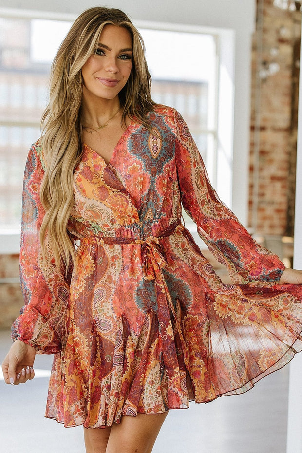 Ola Boho Long Sleeve Mini Dress | S-XL