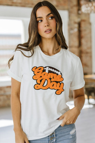 Orange Cursive Game Day Tee | S-2XL