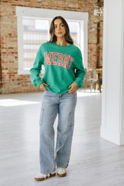 Christmas Print Drop Sleeve Pullover Sweatshirts | S-XL