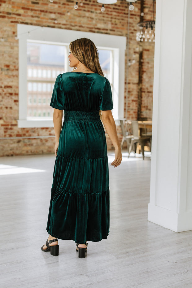 Gracie Velvet Tiered Maxi Dress | S-XL | PRE ORDER