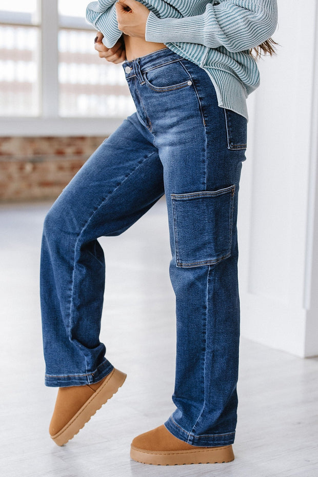 Judy Blue - Neil Wide Leg Cargo Jeans