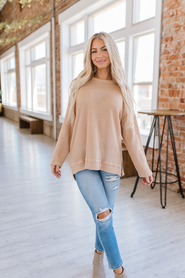 Dakota Waffle Knit Oversized Tunic | S-2XL