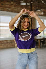 Football Color Block Knit Top | PRE ORDER