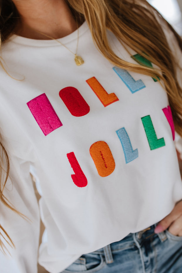 Holly Jolly Graphic Long Sleeve Top | S-XL | PRE ORDER