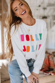 Holly Jolly Graphic Long Sleeve Top | S-2XL