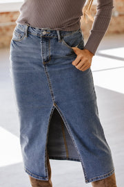 Esther Long Denim Skirt